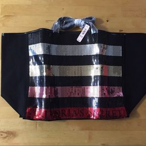 NWT Victoria’s Secret Canvas Bag With Sequins